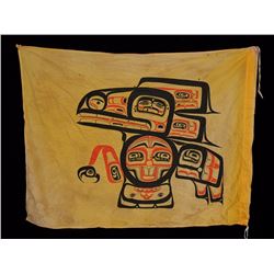 Bill Reid Sikscreen Flag 34"x 44"  As Is