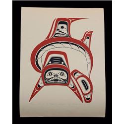 Freda Diesing Serigraph "Dogfish" 48/200  1978  17 1/2"x 23"  Fair Condition