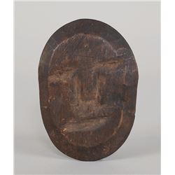 19TH C. Inuit Wood Mask 5 1/2" H. 4" W. From the E. Stendahl Collection  Good Condition