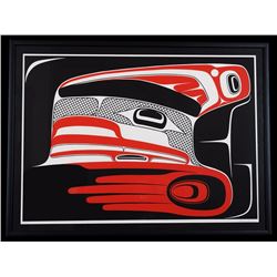 Robert Davidson Serigraph "Tsilialis" 1989  39/99  33 1/2"x 44 1/2" Framed  Good Condition