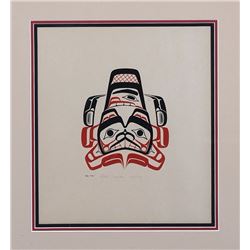 Robert Davidson Serigraph Beaver 240/287 Signed in Pencil 18 3/4"x 20 1/2" Framed  Good Condition