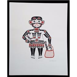 Henry Hunt Serigraph "Cannibal Woman" 1979  199/600  20 1/2"x 26"  Good Condition
