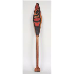 Northwest Coast Carved and Painted Paddle 48" L. 6 3/4" W.  Good Condition