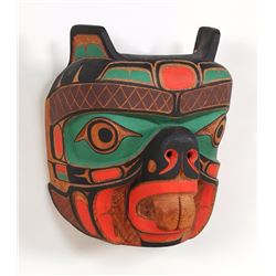 Henry Hunt Carved Beaver Mask Signed Henry Hunt 1984 HH 11" H. 8 3/4" W.  Fine Condition