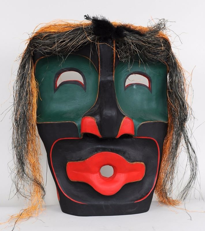Large Haisla Wild Woman Mask Carved by Ralph Wilson 36