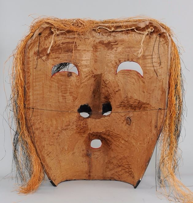 Large Haisla Wild Woman Mask Carved by Ralph Wilson 36