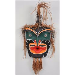Large Haisla Grouse Mask Carved by Ralph Wilson 26" H. 20" W.  Good Condition