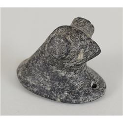 Bird Stone Bust with Two Holes From Indiana 2 1/4" L.  1 3/4" H.