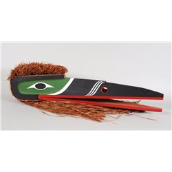 Kwakwaka'wakw Articulated Hok Hok Mask Carved by Steven Bruce - Alert Bay, B.C. 43" L. 10" H. Withou
