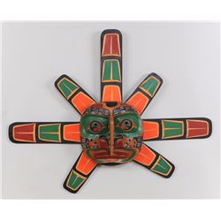 Kwakwaka'wakw Sun Mask Attributed toy Jimmy Joseph 40" H. 50" W.  As Is