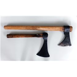 Two Tomahawks 11" L. and 19" L.  Good Condition
