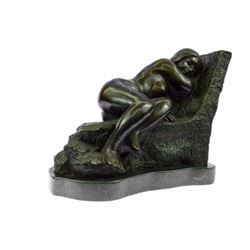 great looking bronze sculpture on marble base