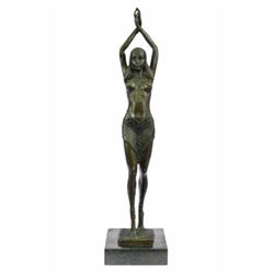 decorative   bronze sculpture on marble base