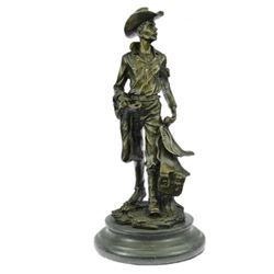 decorative bronze sculpture on marble base
