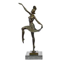 100% solid bronze sculpture on marble base
