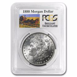 1888 Rarre Stage Coach Series Morgan Silver Dollar BU PCGS