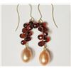 Image 1 : #3-14KT YELLOW GOLD GARNET & FW PINK PEARL