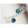 Image 1 : #6-FW PEARL BRACELET WITH CUBIC CRYSTAL BEADS