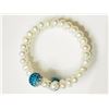 Image 2 : #6-FW PEARL BRACELET WITH CUBIC CRYSTAL BEADS