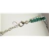 Image 2 : #8-STERLING SILVER EMERALD ADJUSTABLE BRACELET