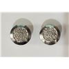 Image 1 : #12-STERLING SILVER DIAMOND EARRINGS