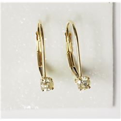 #14-14KT YELLOW GOLD DIAMOND EARRINGS