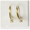 Image 1 : #14-14KT YELLOW GOLD DIAMOND EARRINGS