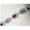 Image 1 : #15-STERLING SILVER SAPPHIRE,EMERALD,RUBY