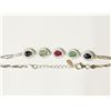 Image 3 : #15-STERLING SILVER SAPPHIRE,EMERALD,RUBY