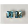 Image 1 : #16-10KT YELLOW GOLD BLUE TOPAZ EARRINGS