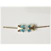 Image 2 : #16-10KT YELLOW GOLD BLUE TOPAZ EARRINGS