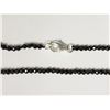 Image 2 : #20-STERLING SILVER BLACK SPINEL NECKLACE