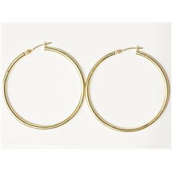 #24-14KT YELLOW GOLD HOOP EARRINGS