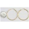 Image 2 : #24-14KT YELLOW GOLD HOOP EARRINGS