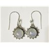 Image 1 : #28-STERLING SILVER WHITE OPAL EARRINGS