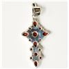 Image 2 : #32-STERLING SILVER GARNET PENDANT