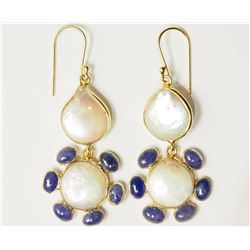 #33-SILVER & GOLD PLATED TANZANITE &