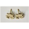 Image 2 : #34-14KT YELLOW GOLD TEDDY BEAR EARRINGS