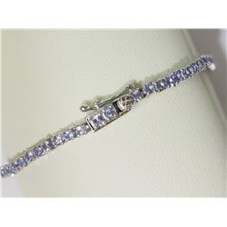 #38-STERLING SILVER TANZANITE BRACELET
