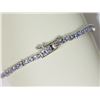 Image 1 : #38-STERLING SILVER TANZANITE BRACELET