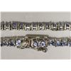 Image 2 : #38-STERLING SILVER TANZANITE BRACELET