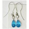 Image 1 : #45-14KT WHITE GOLD BLUE TOPAZ EARRINGS