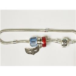 #46-STERLING SILVER PANDORA STYLE BRACELET