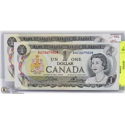 2 SEQUENTIAL UNCIRCULATED $1 1973