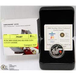 RCM 2008 STERLING SILVER COIN LUCKY LOONIE