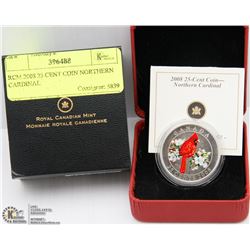 RCM 2008 25 CENT COIN NORTHERN CARDINAL