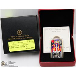 RCM 2008 $15 PLAYING CARD MONEY SERIES COIN JACK