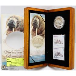 RCM LIMITED EDITION STAMP & COIN SET WALRUS & CALF