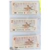 Image 1 : $2 REPLACEMENT NOTE SET OF 3 1986