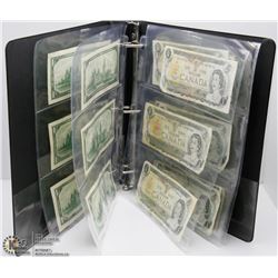 BINDER OF OLD $1 BILLS